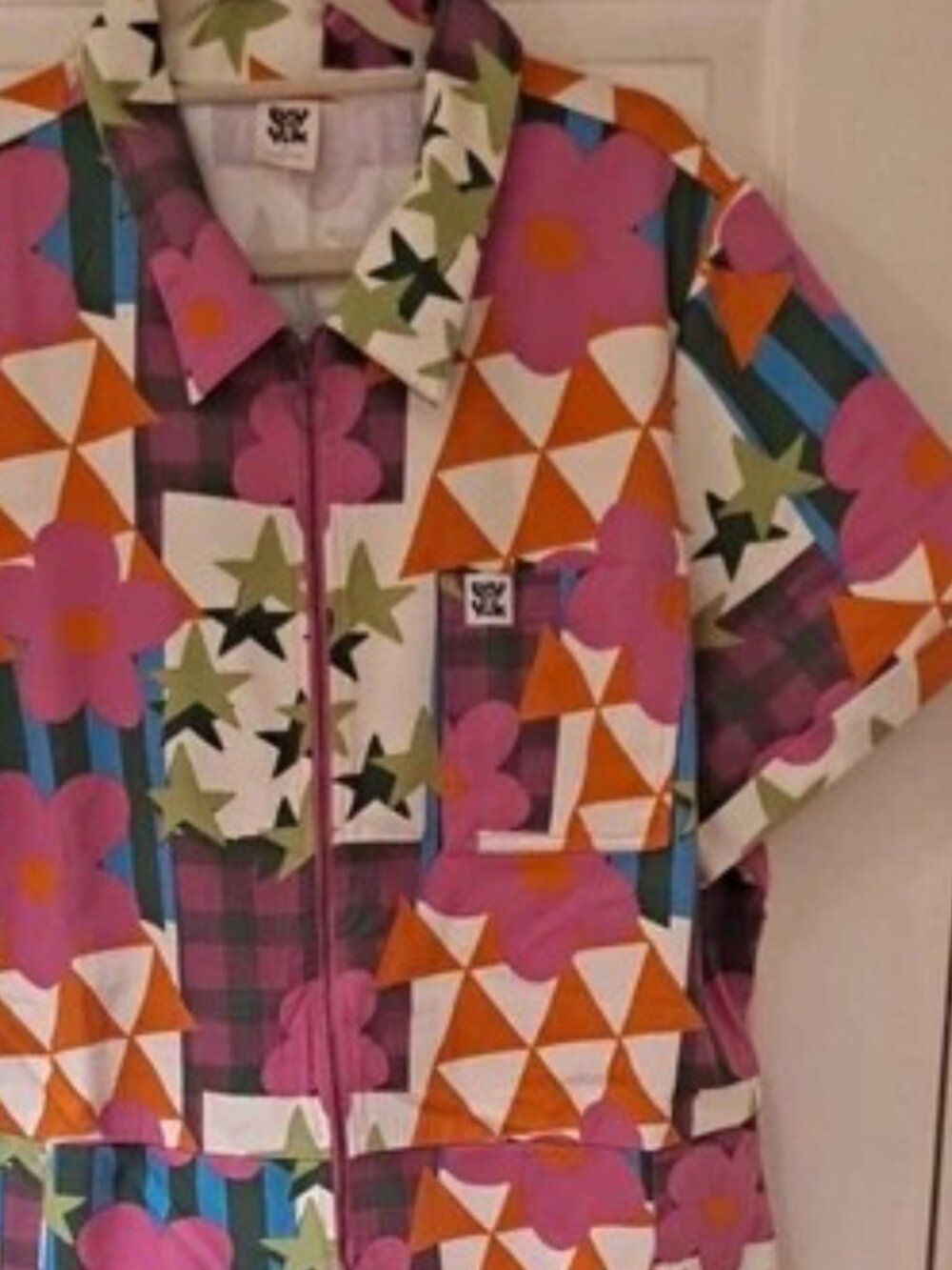 Lucy & Yak Ragan Jumpsuit Young at Heart Print UK 24 NW.US 20 NWOT - Picture 7 of 10